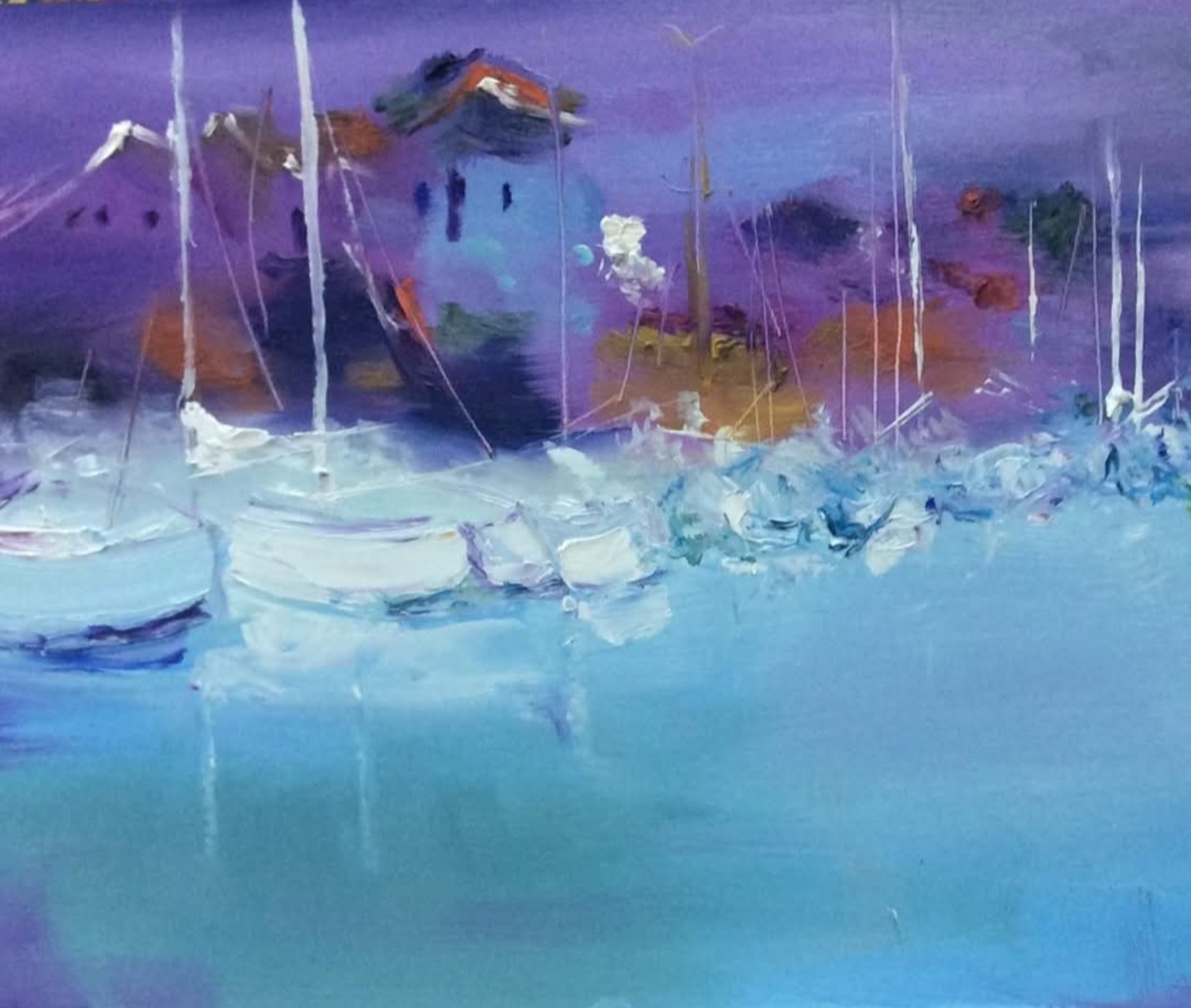 Hafen in Violett